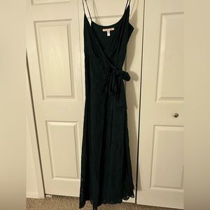 Anthropologie Hutch Forest Green Wrap Maxi Dress
